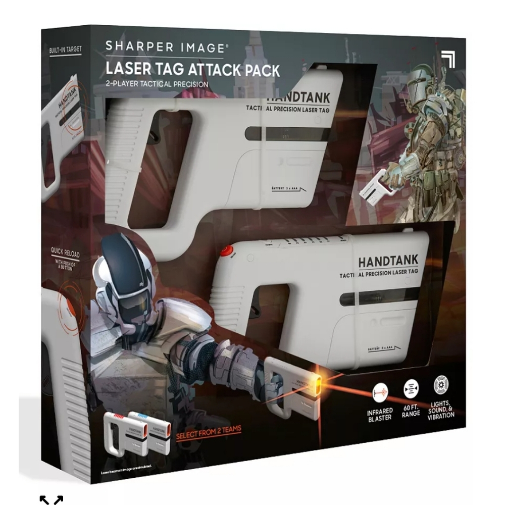 Sharper Image Laser Tag Attack Pack   2-Player Tactical Precision Brand NEW